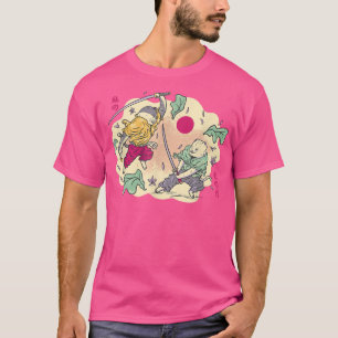 Japanese Samurai Ninja Cat Kawaii Mochi Manga Anim T-Shirt