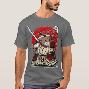 Japanese Samurai Ninja Cat Kawaii Tattoo Men Women T-Shirt