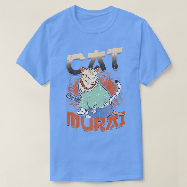 Japanese Samurai Ninja Cat Samurai (2) T-Shirt (Design Front)