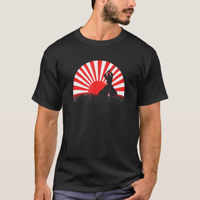 Japanese samurai   ninja swordsman T-Shirt (Front)
