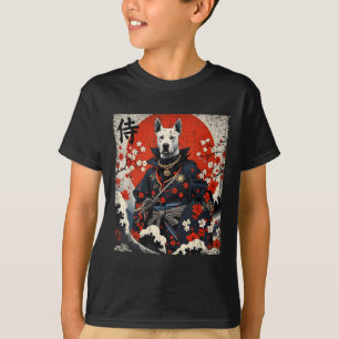 Japanese Samurai Pitbull Tattoo Kawaii Ukiyo-e Nin T-Shirt