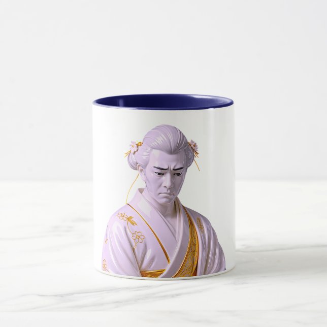 Japanese Samurai Portrait Mug (Center)