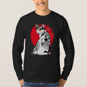 Japanese Samurai Senpai Cat Tattoo Teacher Master T-Shirt