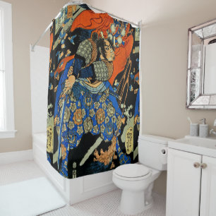 JAPANESE SAMURAI SHOWER CURTAIN