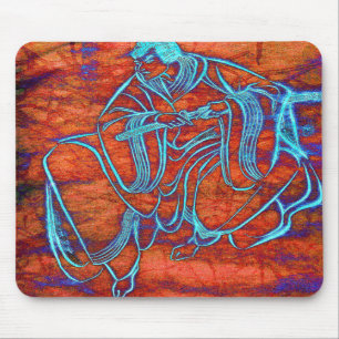 Japanese Samurai Swordsman Fine Art Mousepad
