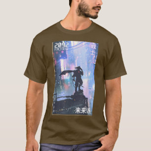 Japanese Samurai Warrior Aesthetic Futurist Video T-Shirt