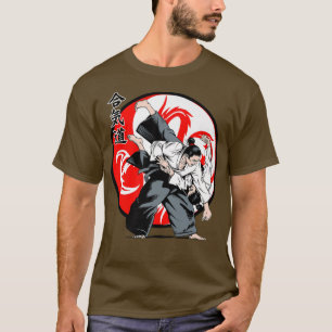Japanese Samurai Warrior Aikido Japan Calligraphy  T-Shirt