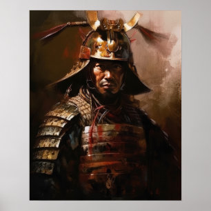 Japanese Samurai Warrior Art Print Poster