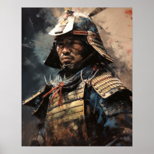 Japanese Samurai Warrior Art Print Poster