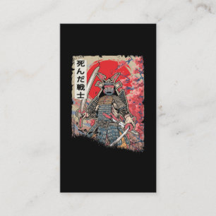 Japanese Samurai Warrior Japan Dead Swordsman Business Card