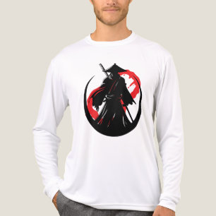 Japanese Samurai Warrior Katana Sword Red Brush  Tri-Blend Shirt