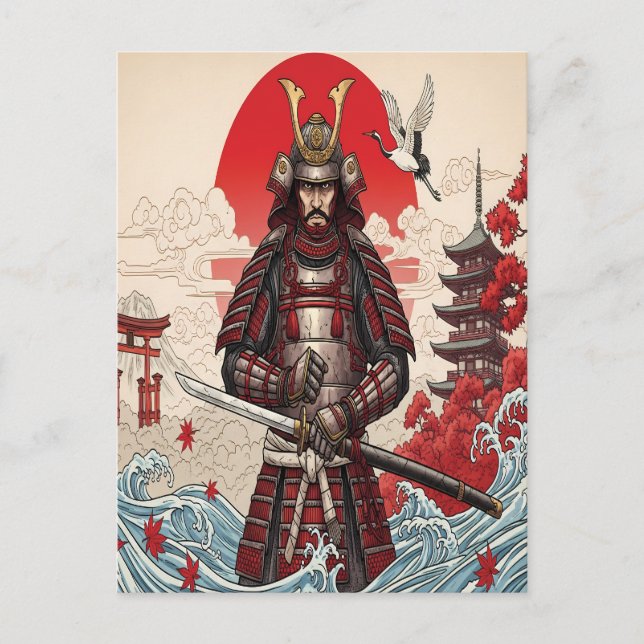 Japanese Samurai Warrior  Postcard (Front)