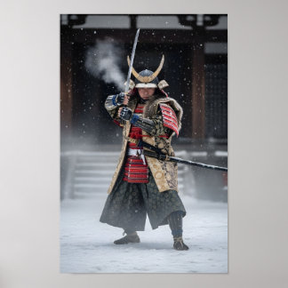 Japanese Samurai Warrior Poster