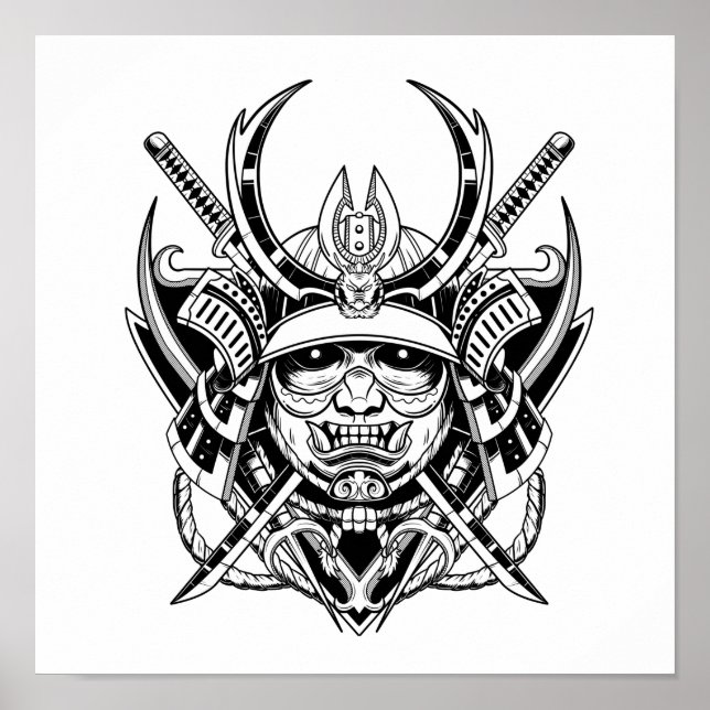 Japanese Samurai Warrior  Poster (Front)