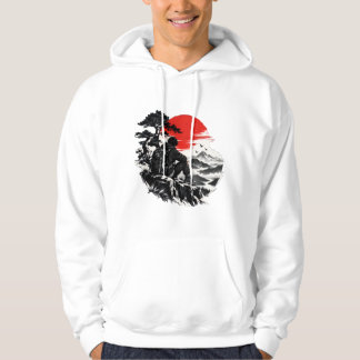 Japanese Samurai Warrior Rising Sun Hoodie | Aesth