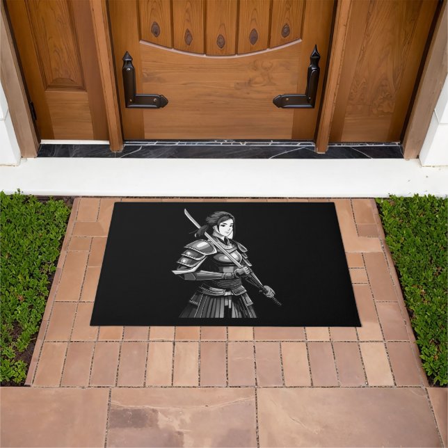 Japanese samurai warrior - woman doormat (Outdoor)
