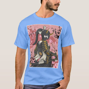 Japanese Samurai Warriors With Sakura Flower T-Shirt