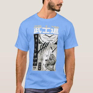 Japanese Samurai with Kanji - Cool Japan Manga Com T-Shirt