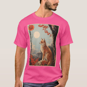 Japanese Scenery Animal Fox Kanji T-Shirt