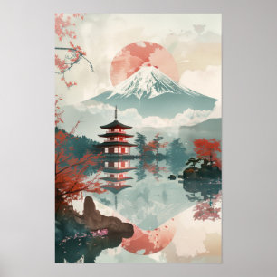 Japanese Scenery Painting Poster