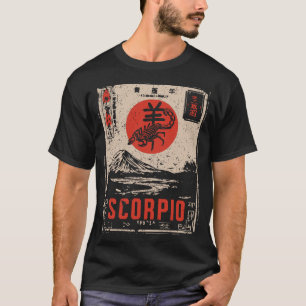 Japanese Scorpio Zodiac Red Sun Scorpion T-Shirt