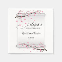 Japanese Scroll Cherry Blossom Wedding
