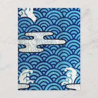 Japanese Sea and Clouds Postcard