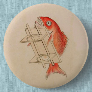 Japanese Sea Bream Yokai (Wedding Scroll) 6 Cm Round Badge