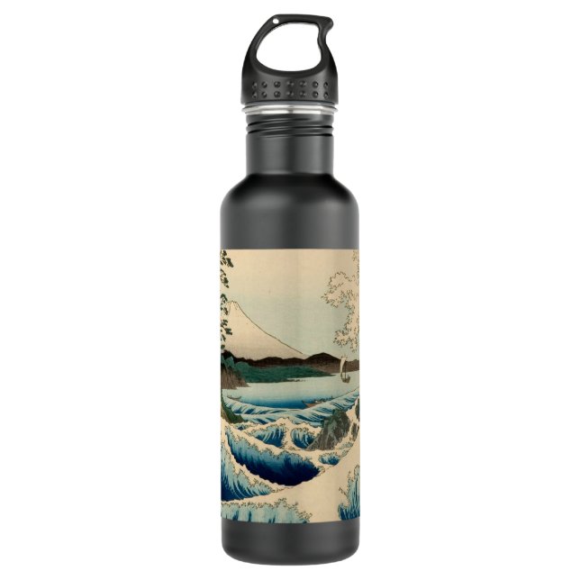 Japanese Sea of Satta Hiroshige Art  710 Ml Water Bottle (Front)