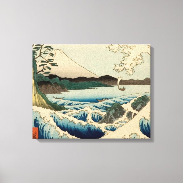 Japanese Sea of Satta Hiroshige Art  Canvas Print (Front)