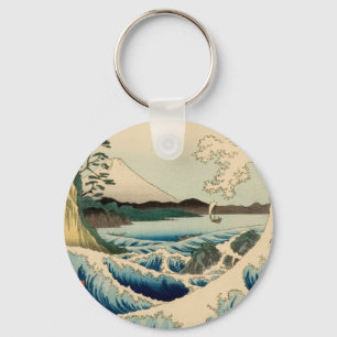 Japanese Sea of Satta Hiroshige Art Key Ring