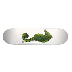 Japanese Seahorse Art Skateboard
