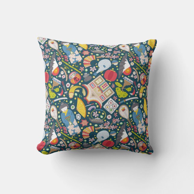 Japanese Seamless Pattern Cushion (Front)