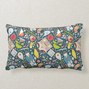 Japanese Seamless Pattern Lumbar Cushion