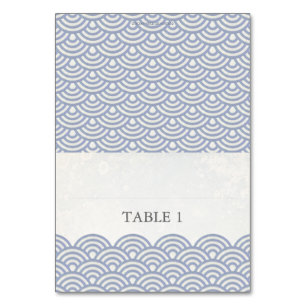 Japanese Seigaiha Foldable Place Card Setting