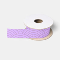 Japanese Seigaiha Wave Ribbon | Liliac Purple
