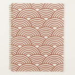 Japanese Seigaiha Wave Rust Terracotta Planner<br><div class="desc">Japanese Seigaiha Wave - Black and White - Pattern - Rust,  Earth Tones,  Terracotta.</div>