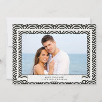 Japanese Seigaiha Waves Save The Date Flat Photo