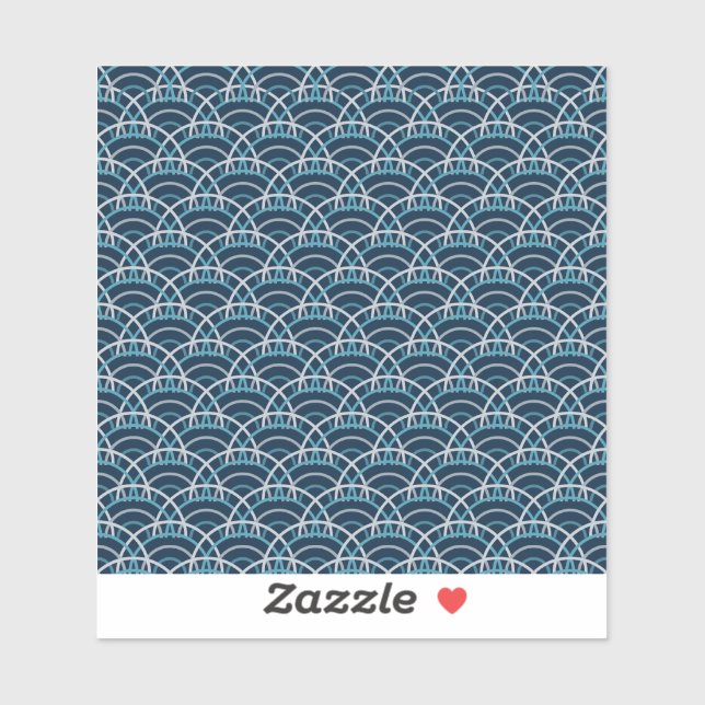 Japanese Seigaiha Waves Seamless Pattern (Sheet)