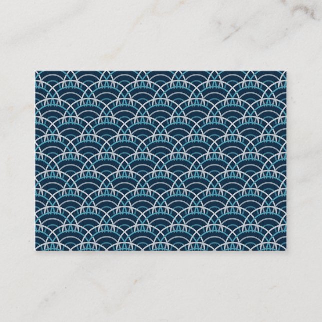 Japanese Seigaiha Waves Seamless Pattern Business Card (Front)
