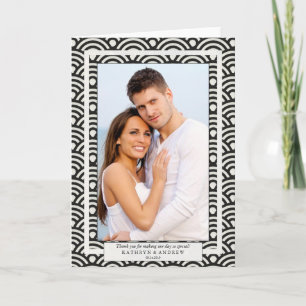 Japanese Seigaiha Wedding Thank You/Custom Text Thank You Card