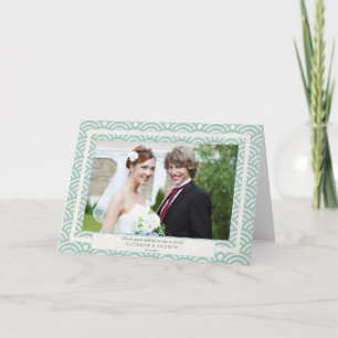 Japanese Seigaiha Wedding Thank You/Custom Text Thank You Card