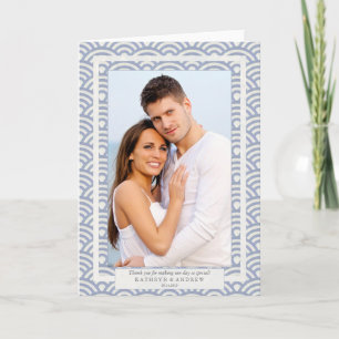 Japanese Seigaiha Wedding Thank You/Custom Text You Card