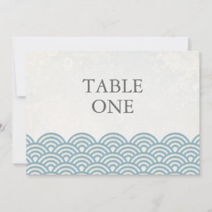 Japanese Seigha Stylised Waves Large Table Number