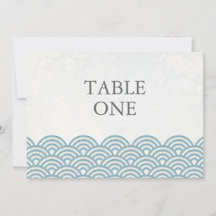 Japanese Seigha Stylised Waves Large Table Number