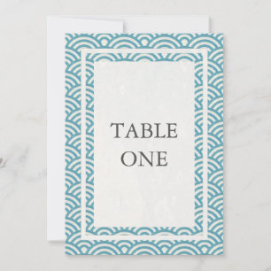 Japanese Seigha Stylised Waves Large Table Number