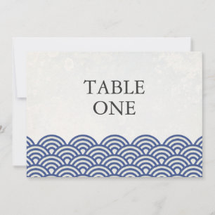 Japanese Seigha Stylised Waves Large Table Number