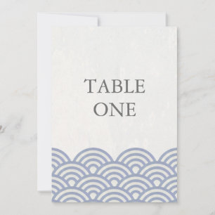 Japanese Seigha Stylised Waves Large Table Number