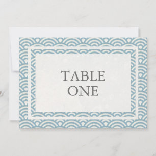 Japanese Seigha Stylised Waves Large Table Number