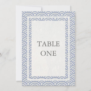 Japanese Seigha Stylised Waves Large Table Number